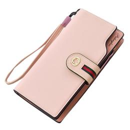 Portofel de dama Hengsheng, PT137, compartimentare multipla, model Light Pink