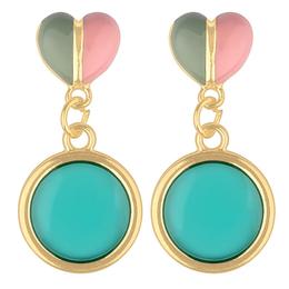 Cercei 2 hearts lucy style 2000, turcoaz