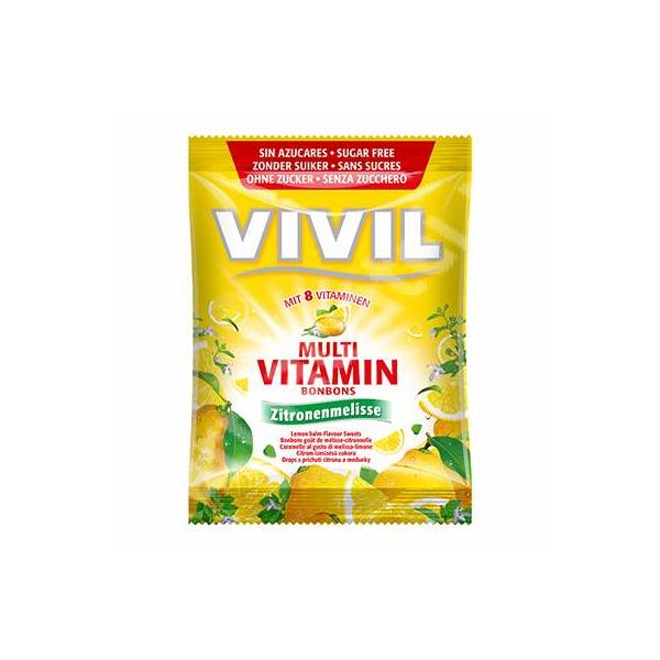 Bomboane fara Zahar cu Lamaie si Multivitamine Vivil, 60 g