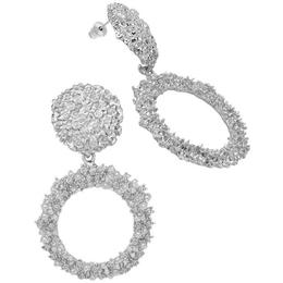 Cercei zora round lucy style 2000, argintiu