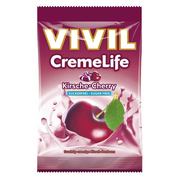 Bomboane fara zahar cu cirese creme life vivil, 110 g