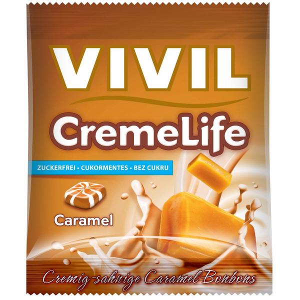 Bomboane fara zahar cu caramel creme life vivil, 40 g