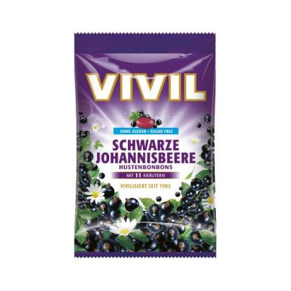 Bomboane fara Zahar cu Coacaze Negre si Vitamina C Creme Life Vivil, 60 g