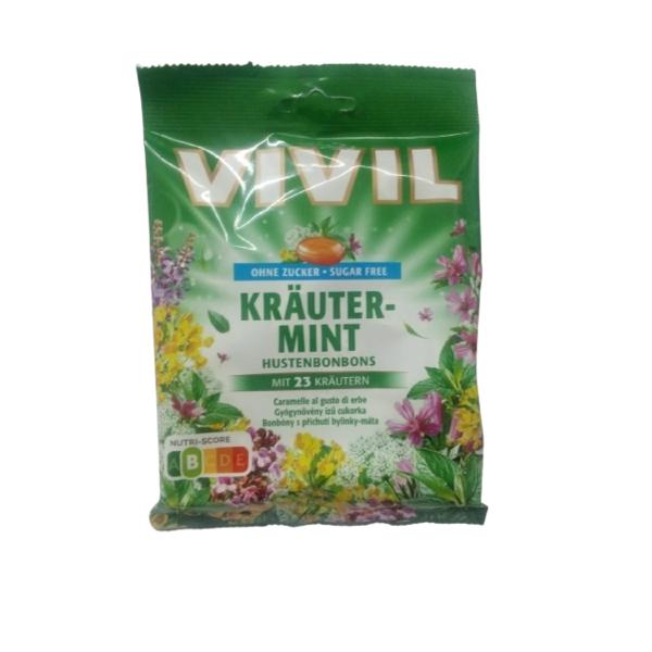 Bomboane fara Zahar cu Plante Naturale si Menta Vivil, 60 g