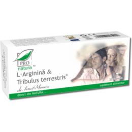 L-arginina si tribulus terrestris medica, 30 capsule