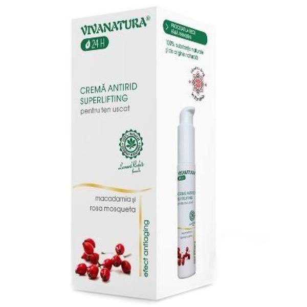 Crema Antirid Superlifting pentru Ten Uscat Vivanatura, 45 ml esteto.ro