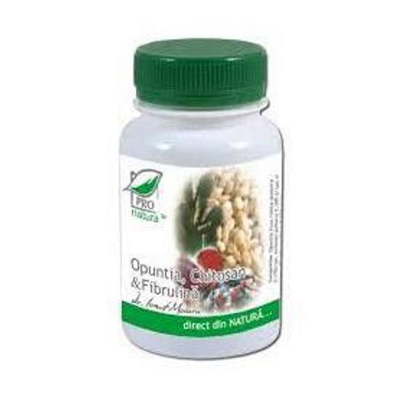 Opuntia, Chitosan si Fibrulina Medica, 60 capsule