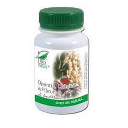 Opuntia, chitosan si fibrulina medica, 60 capsule