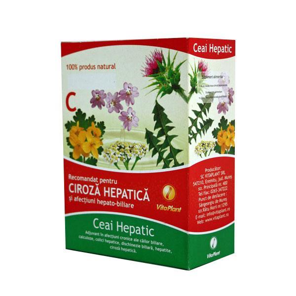 Ceai hepatic vitaplant, 75 plicuri x 1 g