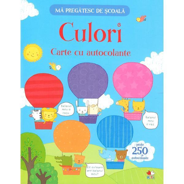 Ma pregatesc de scoala. culori. carte cu autocolante, editura litera