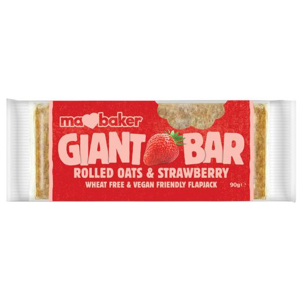 Baton din Ovaz cu Capsuni Ma Baker, 90g Baton din Ovaz cu Capsuni Ma Baker, 90g
