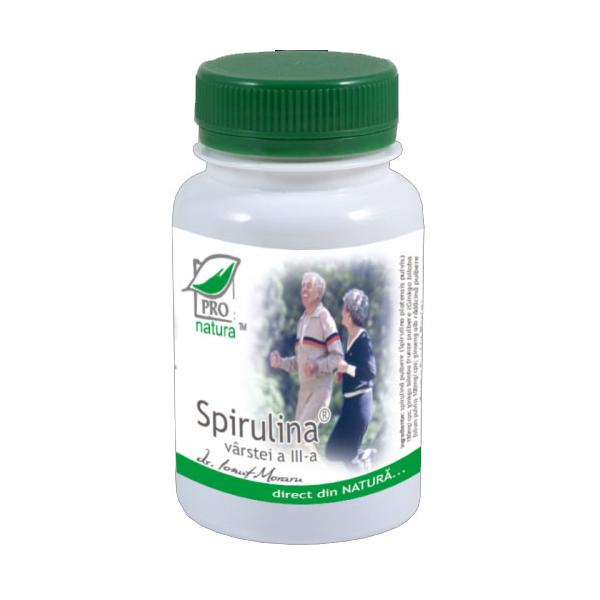 Spirulina varstei a iii a medica, 150 capsule