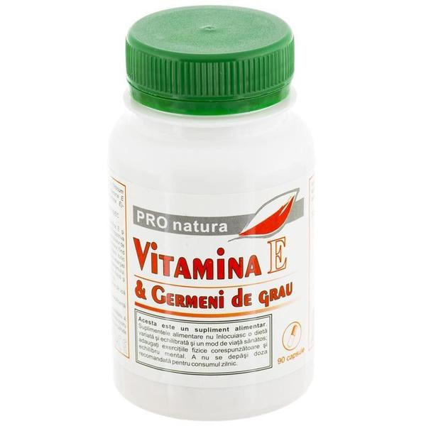 Vitamina E si Germeni de Grau Pro Natura Medica, 90 capsule