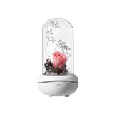 Lampa cu trandafir criogenat si functie de aromaterapie, Rose, Essential Oil Diffuser, reincarcabila, USB, alb-roz