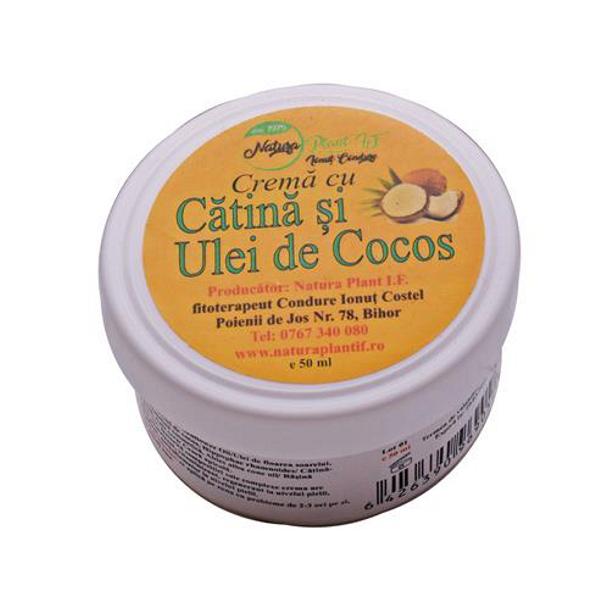 Crema cu Catina si Ulei de Cocos Natura Plant Poieni, 50 ml