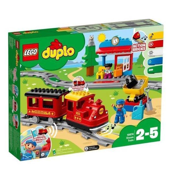 LEGO Duplo - Tren cu aburi 10874 pentru 2-5 ani