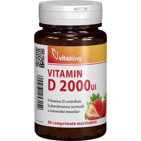 Vitamina D 2000UI Vitaking, 90 comprimate masticabile