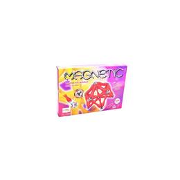 Set de constructie MalPlay Piese magnetice multicolore 84 elemente