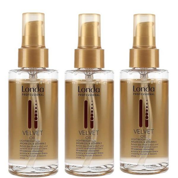 Pachet 3 x Ulei de Argan pentru Par - Londa Professional Velvet Oil Lightweight Oil 100 ml