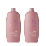 Pachet 2 x Sampon Hidratant pentru Par Uscat - Alfaparf Milano Semi Di Lino Moisture Nutritive Low Shampoo, 1000ml