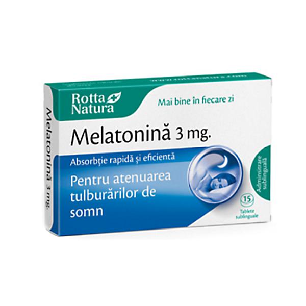 Melatonina 3mg Rotta Natura, 15 tablete sublinguale