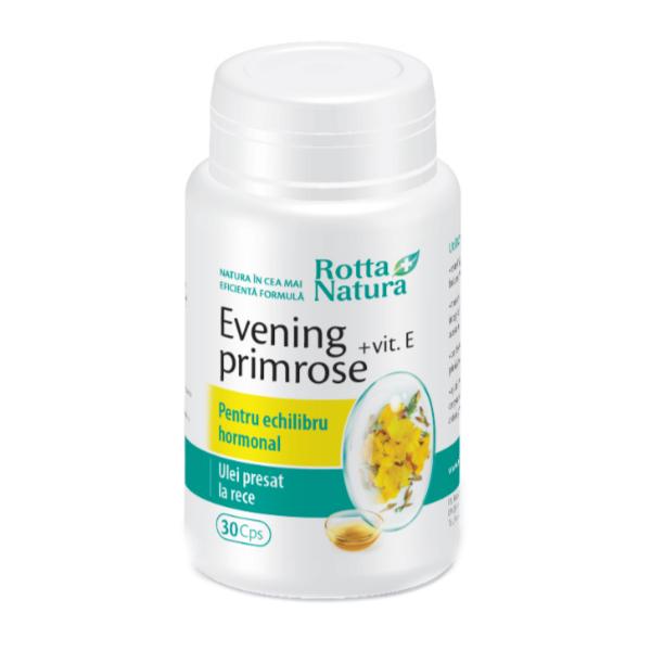 Evening Primrose + Vitamina E Rotta Natura, 30 capsule