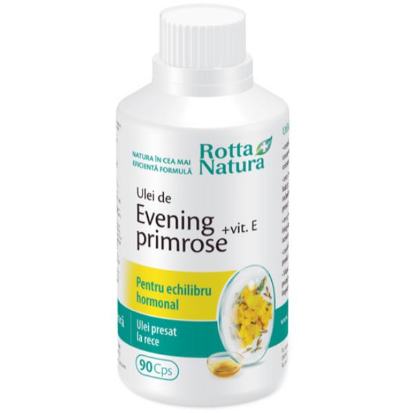 Evening Primrose + Vitamina E Rotta Natura, 90 capsule