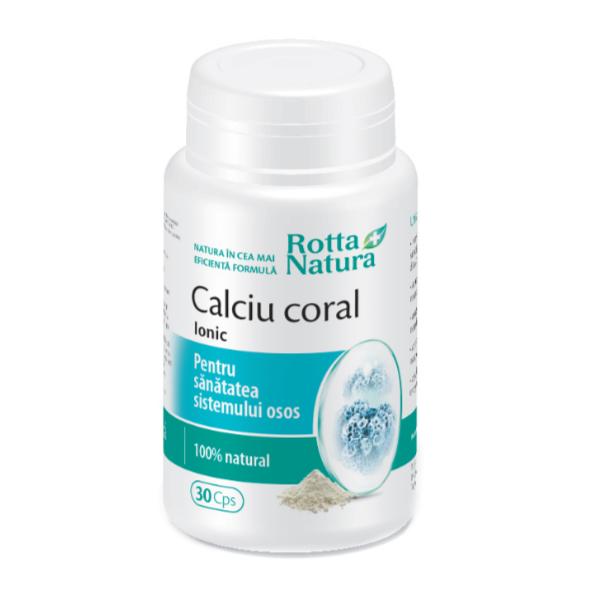 Calciu Coral Ionic Rotta Natura, 30 capsule