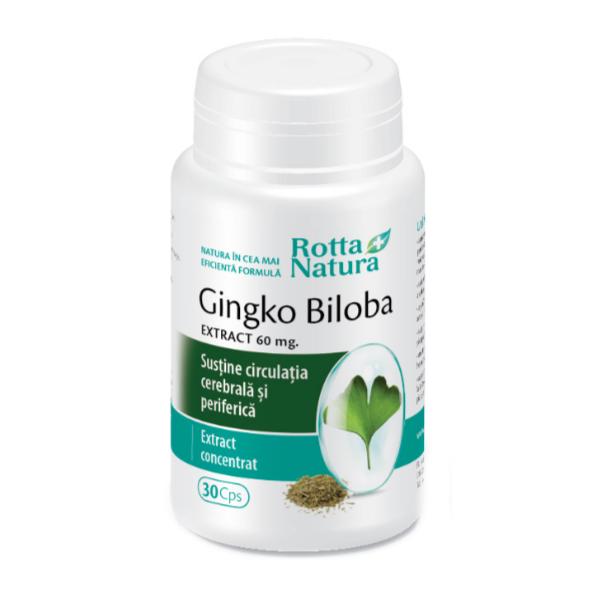 Ginkgo Biloba Extract 60mg Rotta Natura, 30 capsule