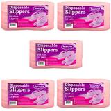 Pachet 5 x Papuci de Unica Folosinta din Spuma - Beautyfor Disposable Slippers EVA Foam, 12 perechi