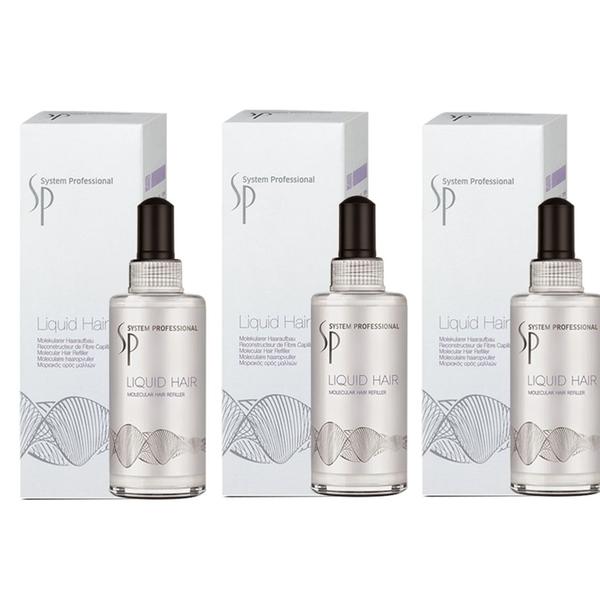 Pachet 3 x tratament de regenerare moleculara a parului - wella sp liquid hair molecular hair refiller 100 ml