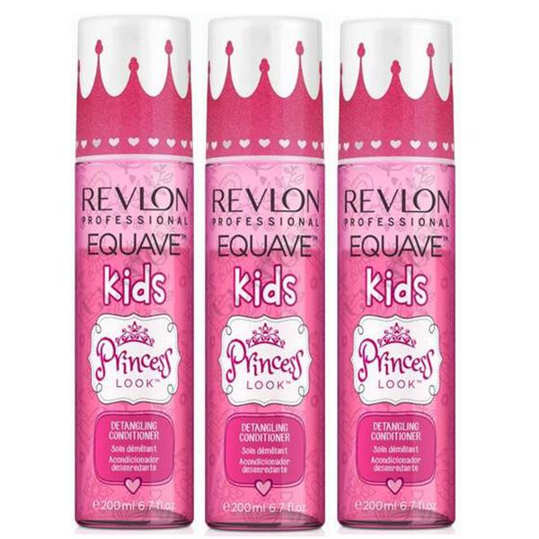 Pachet 3 x Balsam Leave-In pentru Copii – Revlon Professional Equave Kids Detangling Conditioner Princess Look, 200ml