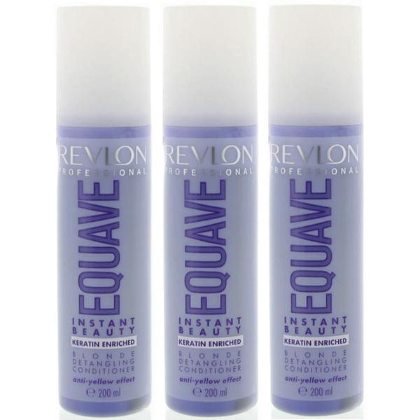 Pachet 3 x balsam leave in - revlon professional equave instant beauty blonde detangling conditioner 200 ml
