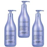Pachet 3 x Sampon pentru Par Blond Rece  - L'Oreal Professionnel Blondifier Cool Shampoo, 500ml