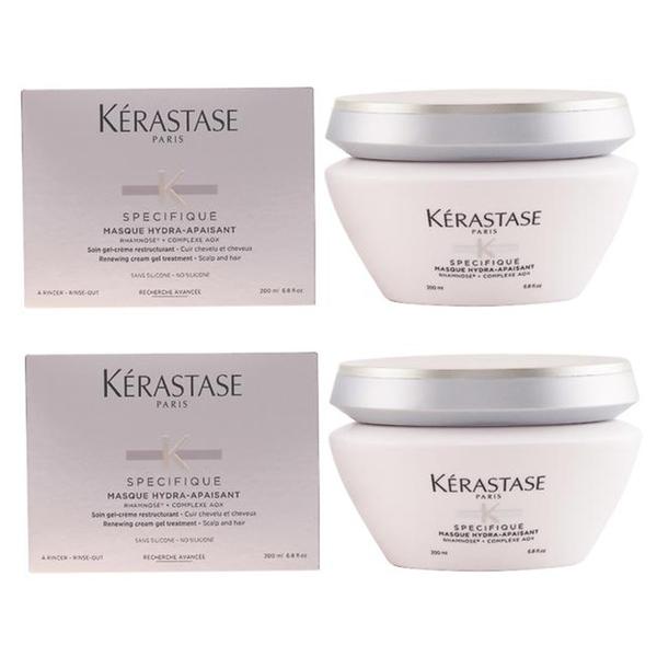 Pachet 2 x Masca-Tratament pentru Hidratare si Regenerare – Kerastase Specifique Masque Hydra-Apaisant Renewing Cream Gel Treatment, 200ml esteto.ro imagine noua