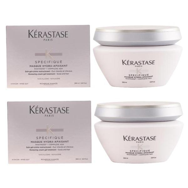 Pachet 2 x Masca-Tratament pentru Hidratare si Regenerare - Kerastase Specifique Masque Hydra-Apaisant Renewing Cream Gel Treatment, 200ml