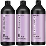 Pachet 3 x Sampon pentru Par Blond - Matrix Total Results So Silver Color Obsessed Shampoo 1000 ml