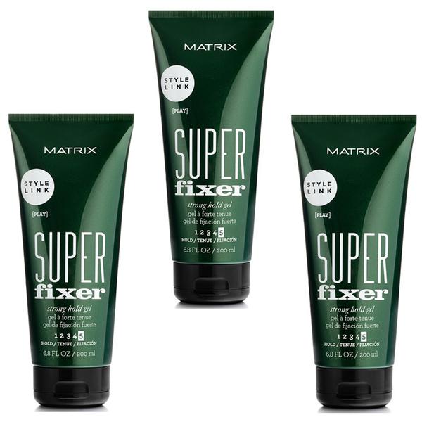 Pachet 3 x gel de par cu fixare puternica - matrix style link play super fixer strong hold gel 200ml