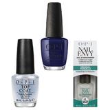 Set - OPI Nail Laquer  - NUTCRACKER March in Uniform - Lac de Unghii Colorat OPI, Baza OPI, Top OPI