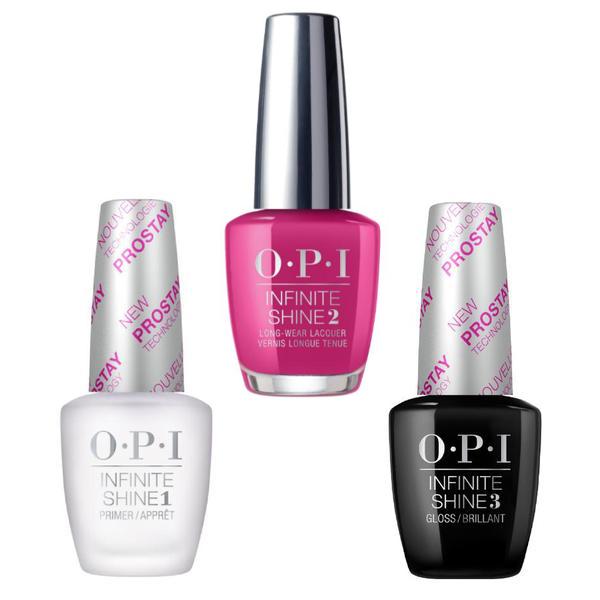 Set - OPI Infinite Shine - GREASE You're the Shade That I Want - Lac de Unghii Colorat OPI, Baza OPI, Top OPI
