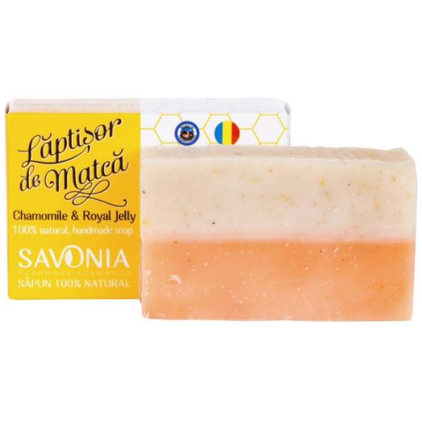 Sapun Natural cu Musetel si Laptisor de Matca Savonia, 90g 90g