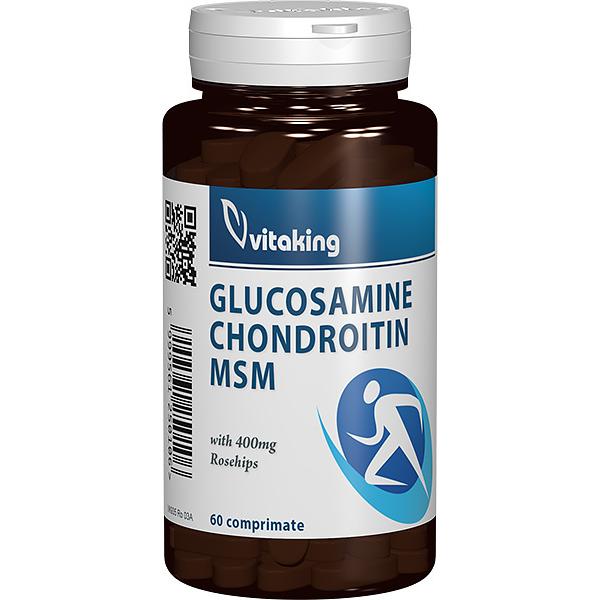 Glucosamine, Chondr., MSM + Roseships Vitaking, 60 comprimate