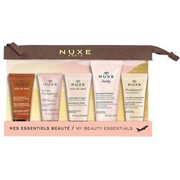 Kit pentru călătorii 5 miniproduse nuxe beauty essentials ( gel 15ml + crema corectoare 15ml + crema maini 15ml + gel 30ml + lapte 15ml)