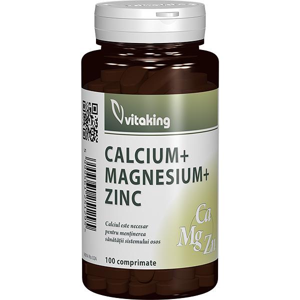 Calciu + Magneziu + Zinc Vitaking, 100 comprimate