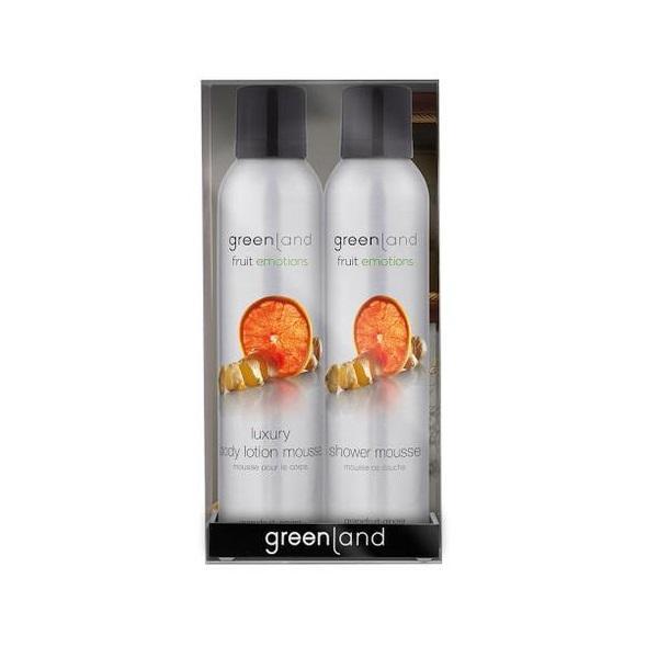 Set cadou Fruit Emotions Ghimbir – Grepfruit, gel de dus 200ml + spray corp 200ml, Greenland esteto.ro