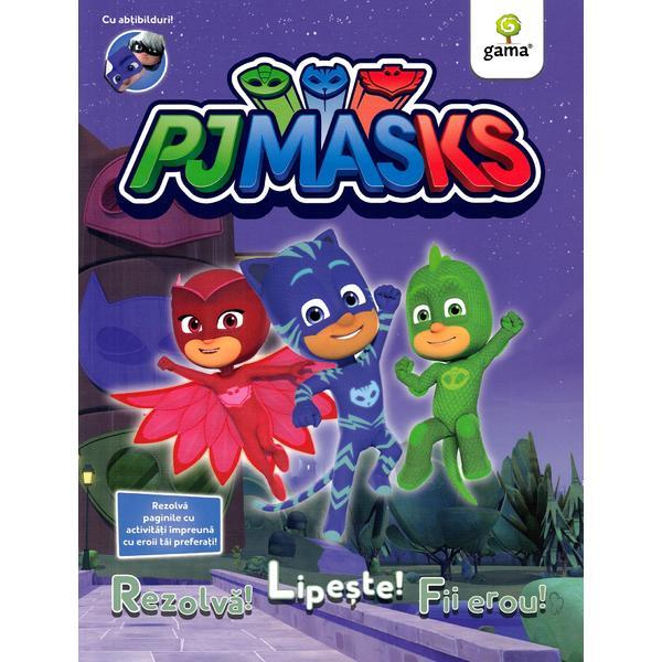 Pj masks rezolva! lipeste! fii erou!, editura gama