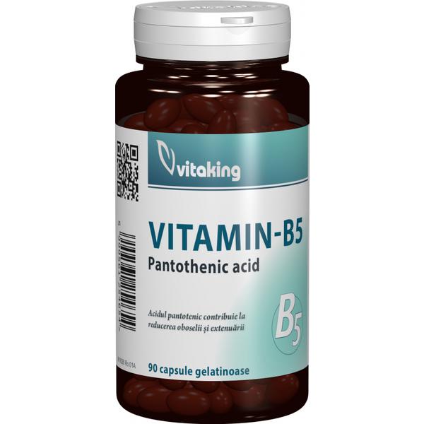 Vitamina B5 (Acid Pantotenic) 200 MG Vitaking, 90 capsule