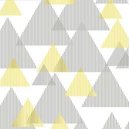 Fata de masa impermeabila, Casa de bumbac, Hipster, 180x140 cm, geometric, gri si galben