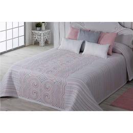 Set cuvertura cu doua fete de perna, matlasata, reversibila, tallin, 220x240 cm, roz