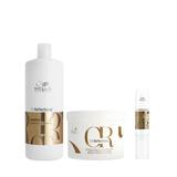 Pachet pentru Par Neted si Stralucitor - Wella Professionals Oil Reflections Luminous Reveal - Sampon 1000 ml, Masca 500 ml, Emulsie 50 ml